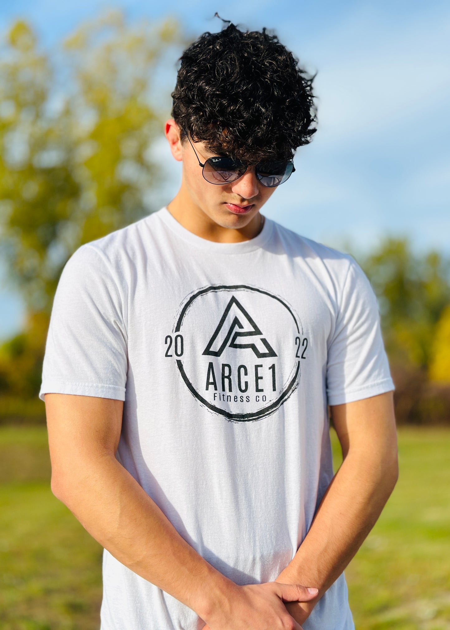 Full Logo Athleisure Tee - White