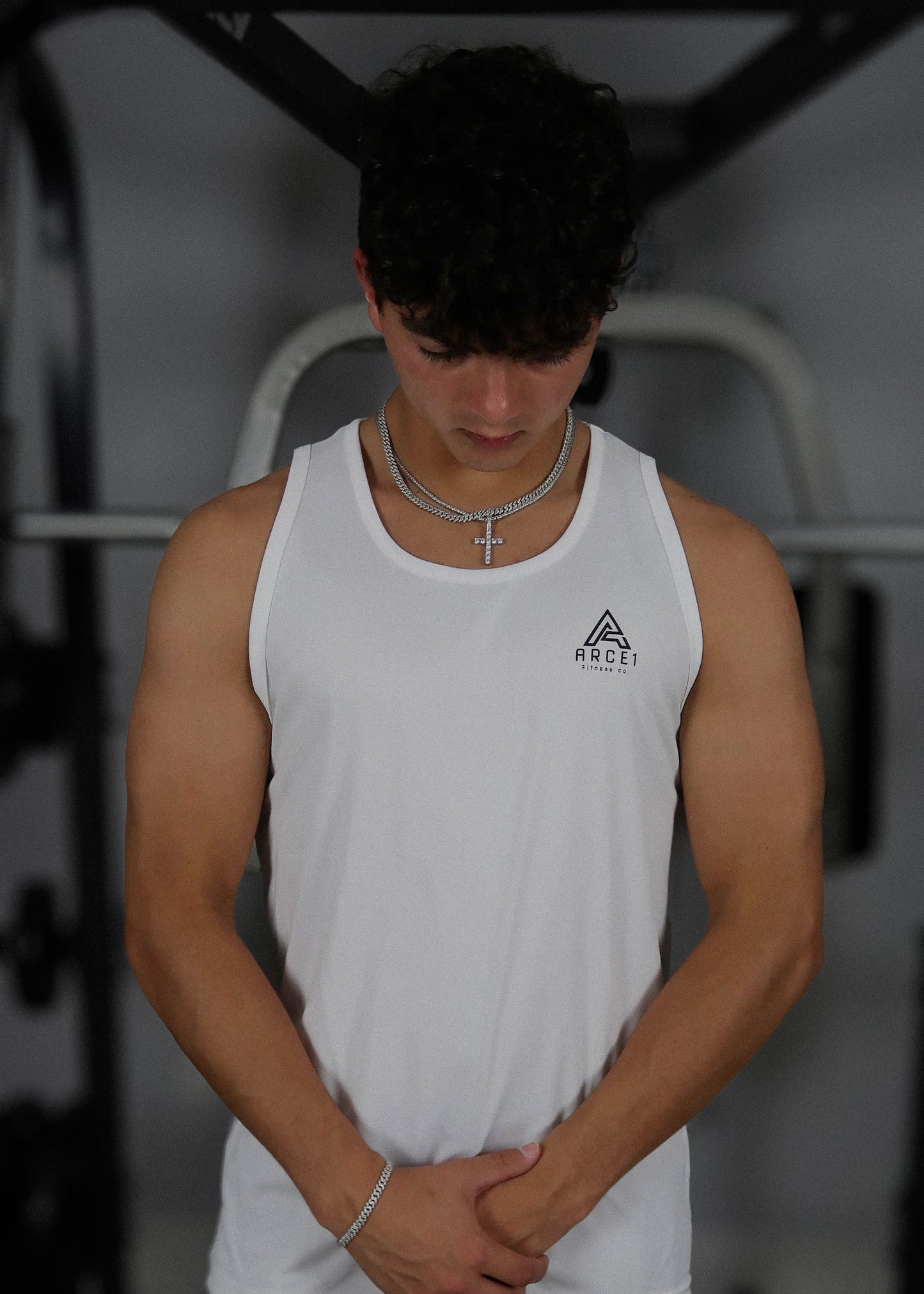 Logo Muscle Tank - White